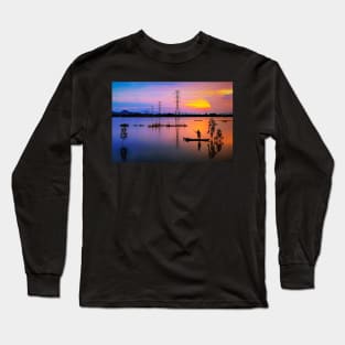 Lake fishing landscape Long Sleeve T-Shirt